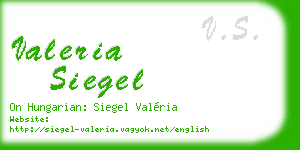 valeria siegel business card