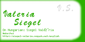 valeria siegel business card